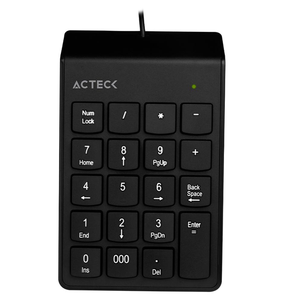 Teclado Alámbrico Numérico Acteck AC-932622 Negro