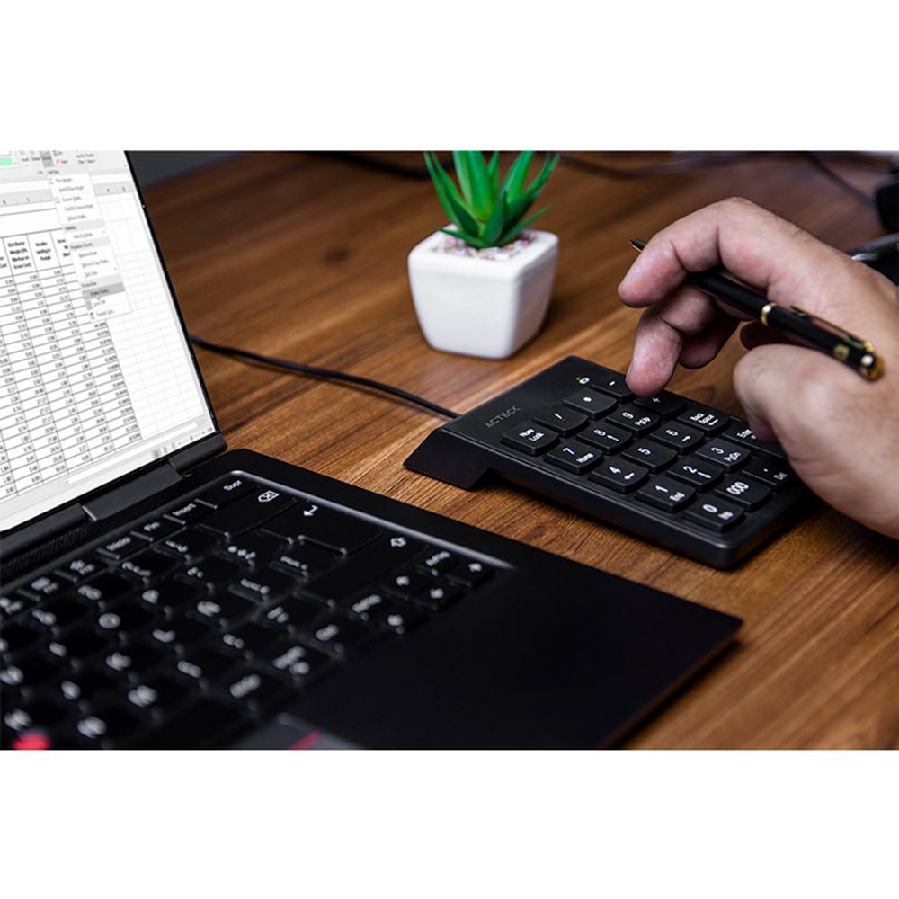 Foto 7 pulgar | Teclado Alámbrico Numérico Acteck AC-932622 Negro
