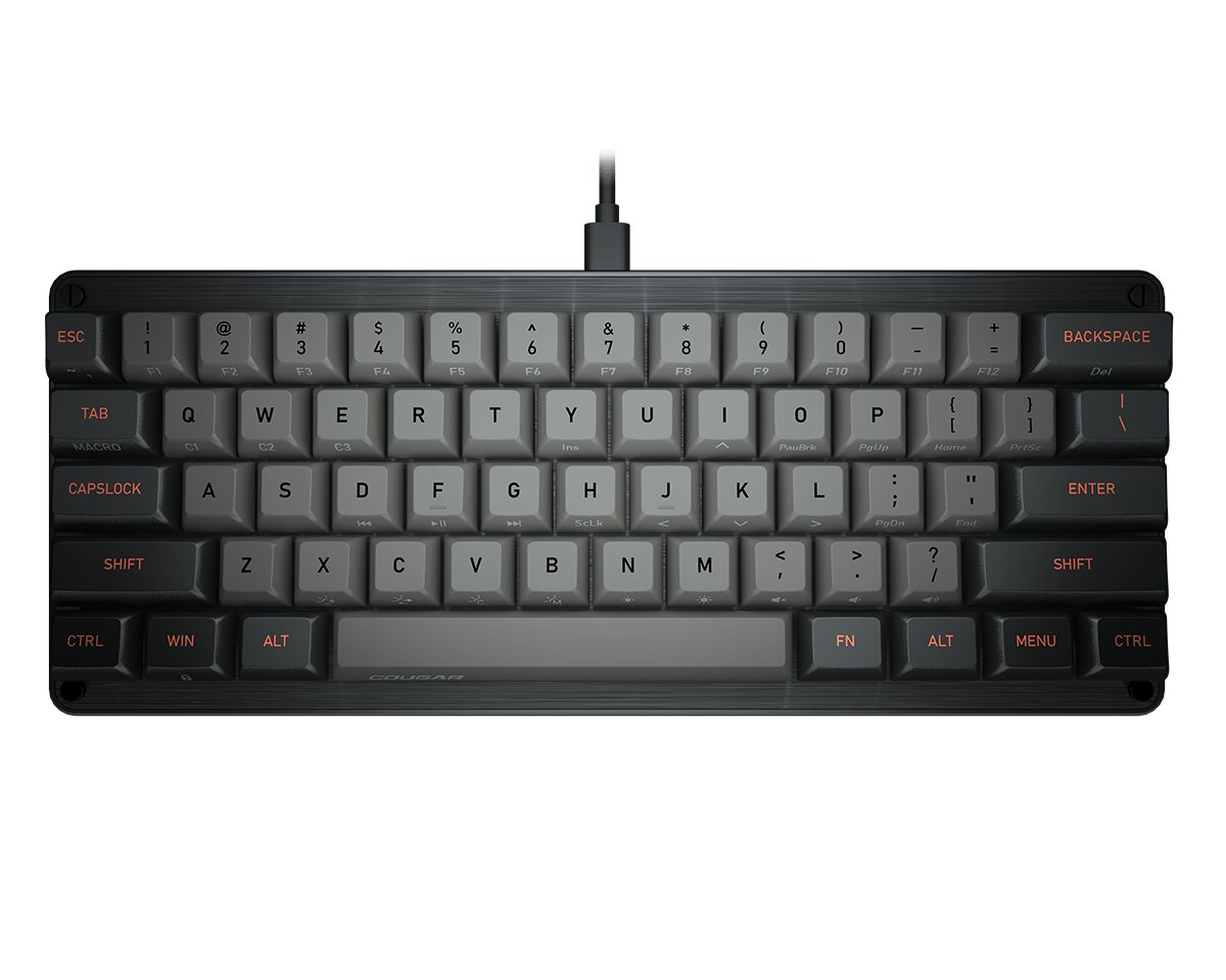 Miniteclado Gaming Mécanico Cougar Puri Mini Negro 60% Compacto $1,849