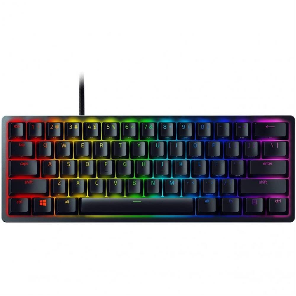 Foto 2 pulgar | Teclado Gamer Razer Huntsman Mini Clicky  Switch Púrpura Español