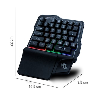 Foto 2 | Teclado Gamer De Una Sola Mano Con Luz Rgb