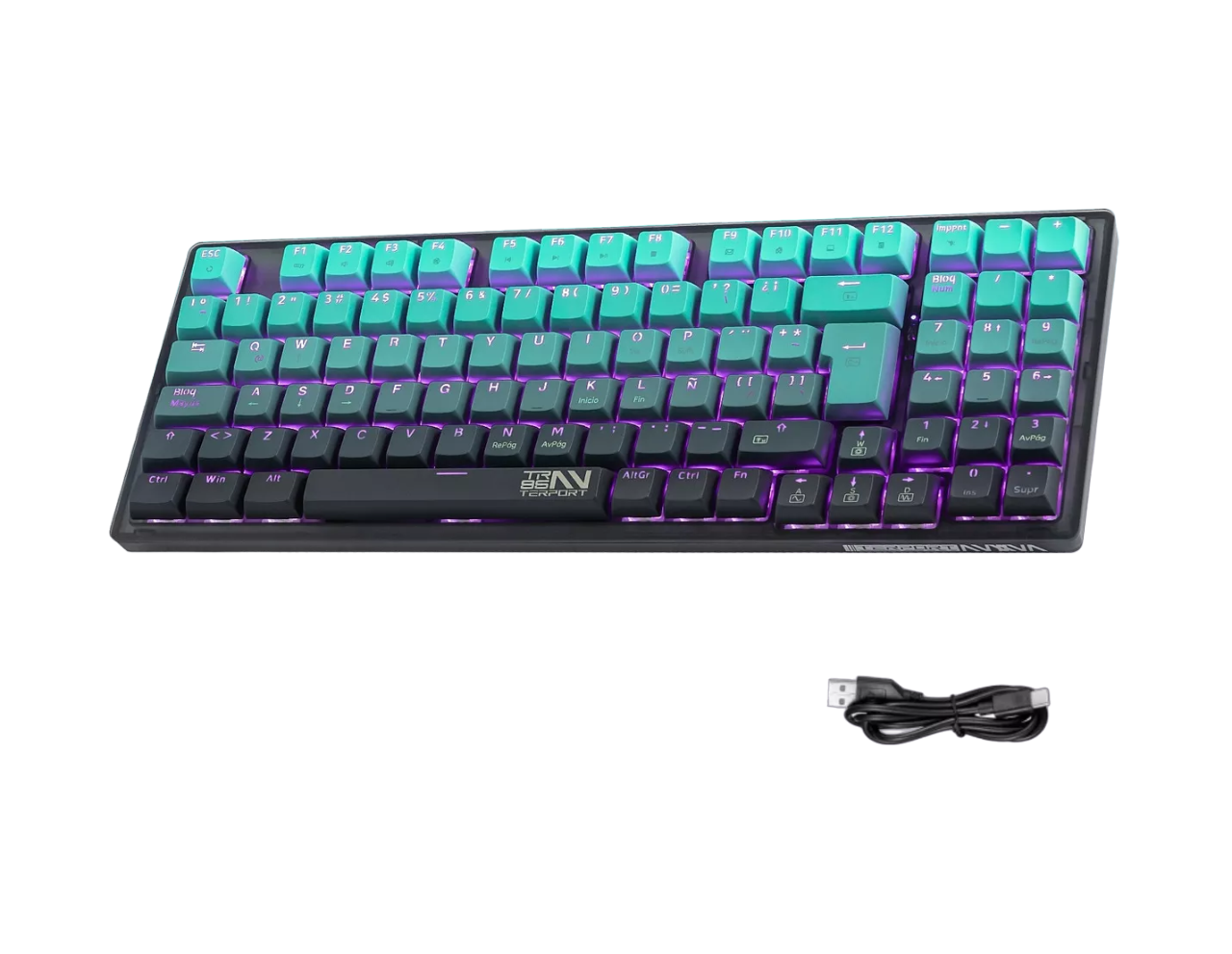 Foto 1 | Teclado Gamer Mecanico Español Tr95 Rgb Alámbrico