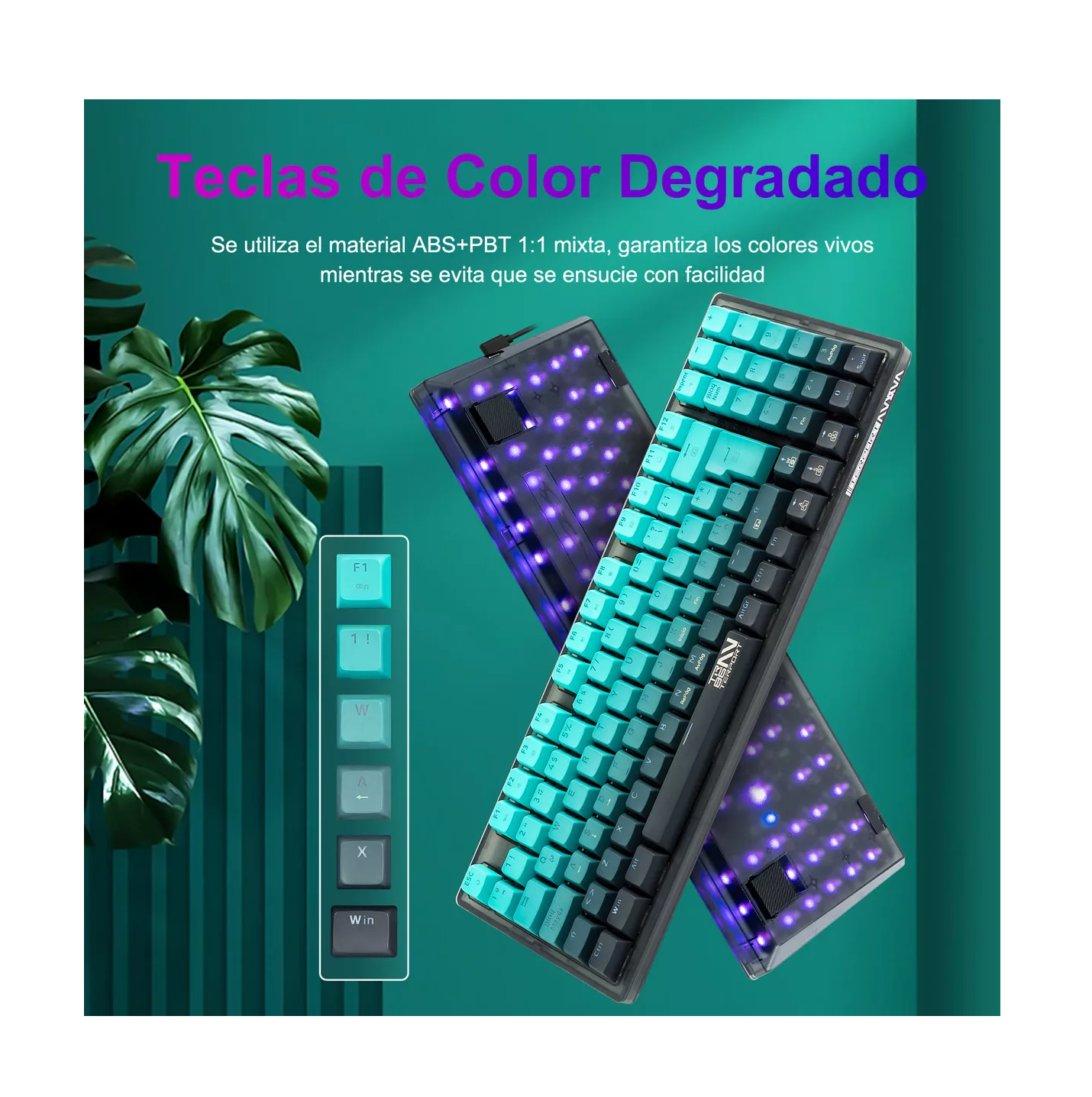 Foto 3 | Teclado Gamer Mecanico Español Tr95 Rgb Alámbrico