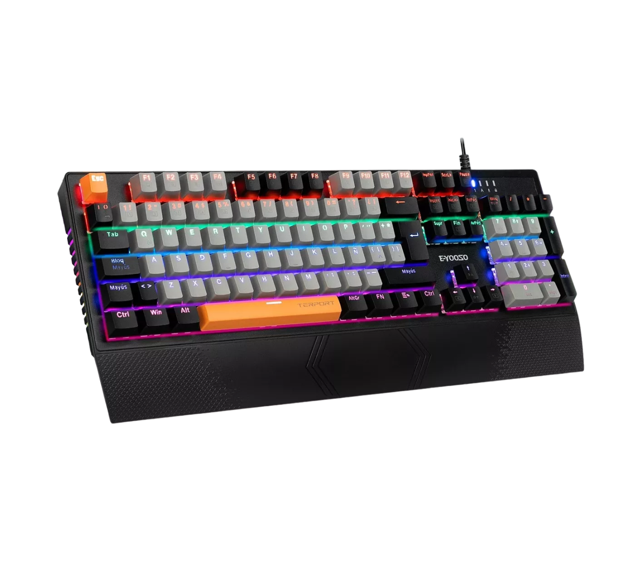 Foto 1 | Teclado Mecánico Español Gris Y Negro