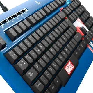 Foto 2 | Teclado Xtech Marvel Capitan America Membrana 100% Azul / Negro (xtk-m401ca)