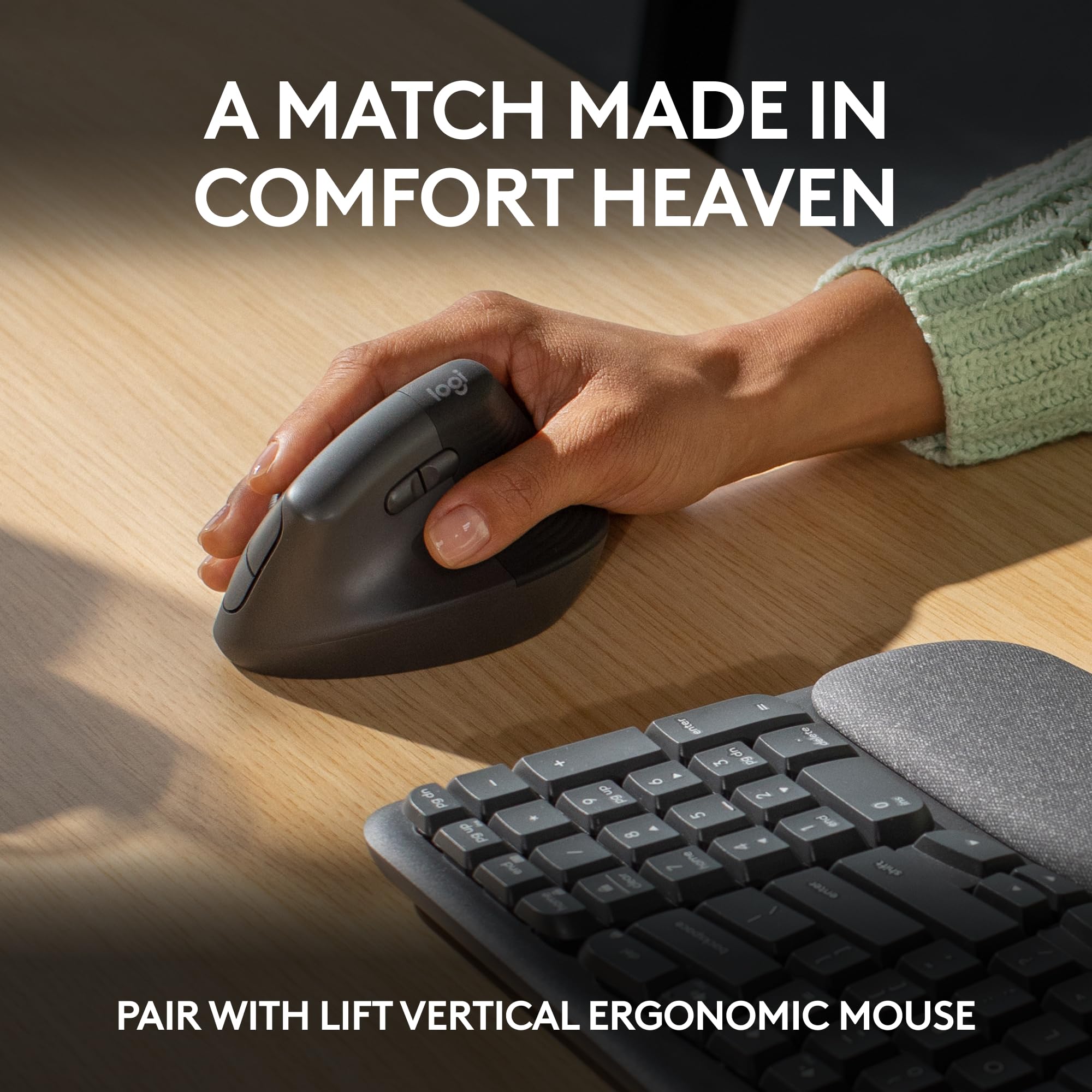 Foto 8 | Venta Internacional - Teclado Logitech Wave Keys Inalámbrico Ergonómico Grafito