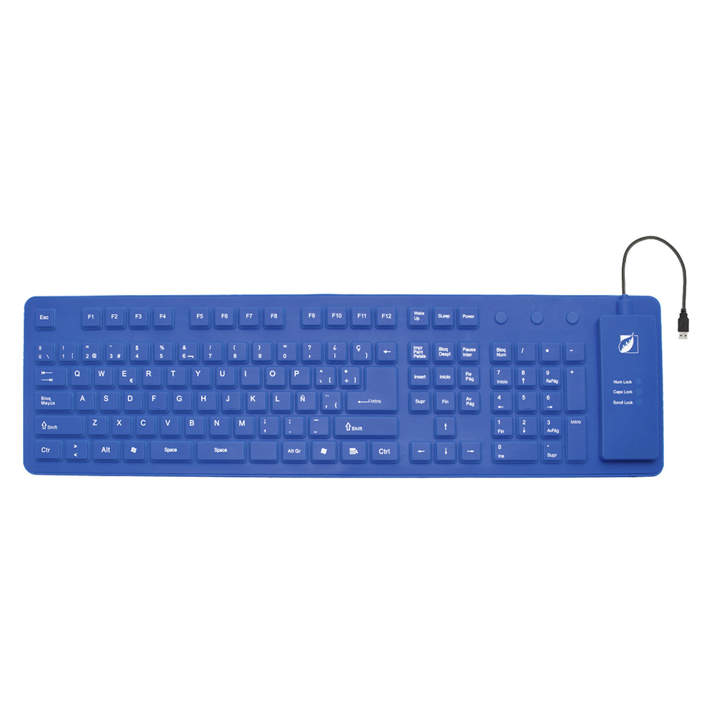 Teclado Flexible Greenleaf 18-8338bl Azul