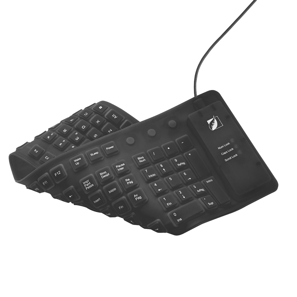 Foto 5 pulgar | Teclado Flexible Greenleaf 18-8338bk Negro