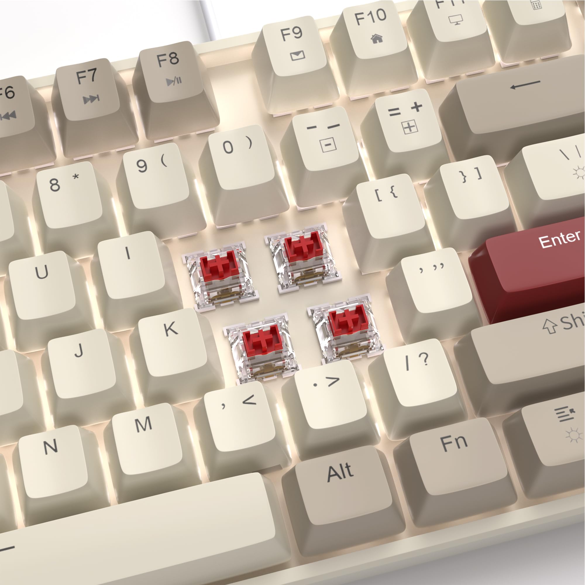 Foto 2 | Teclado Mecánico Para Videojuegos Magegee 75% Tkl Retro Blanco/gris - Venta Internacional.