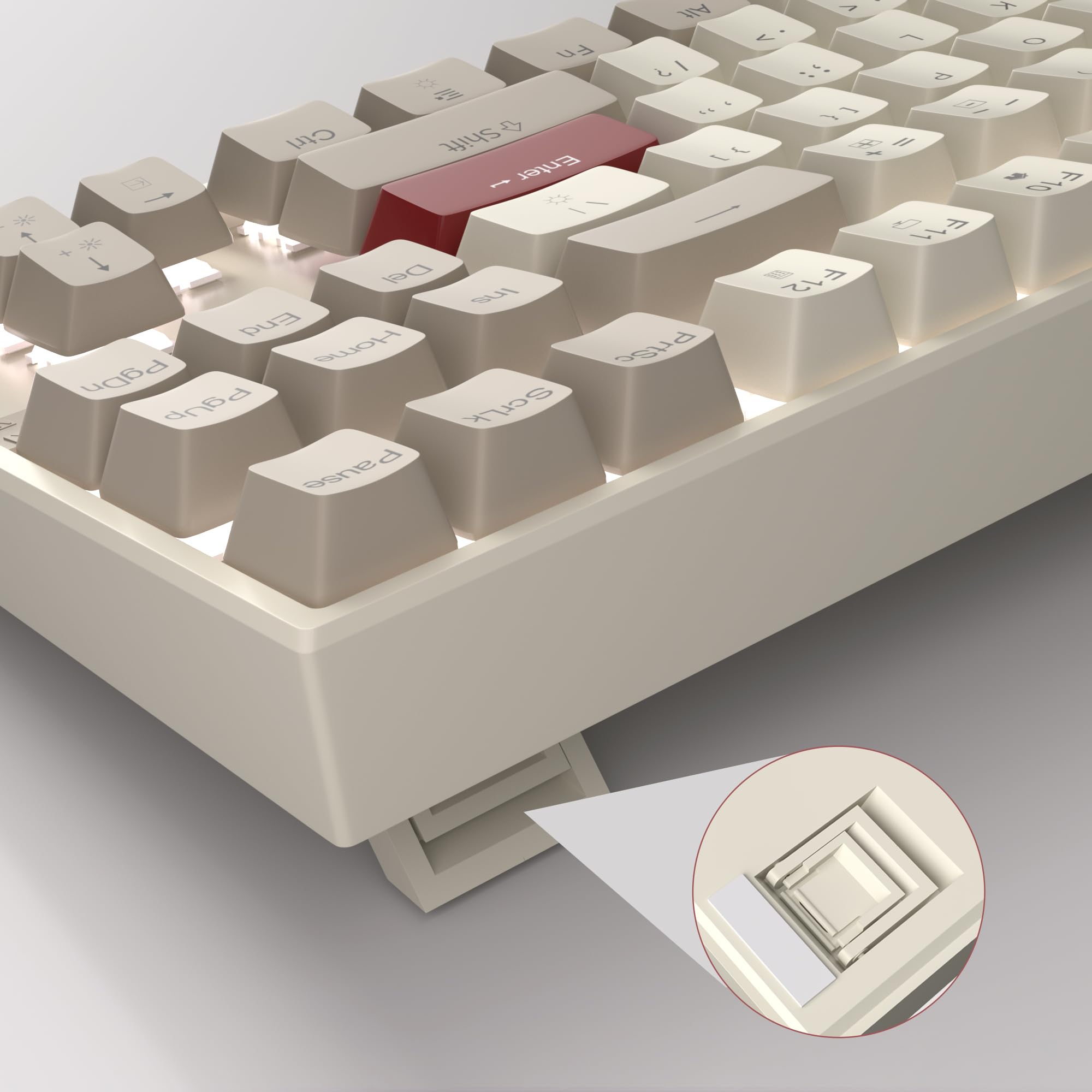 Foto 6 pulgar | Teclado Mecánico Para Videojuegos Magegee 75% Tkl Retro Blanco/gris - Venta Internacional.