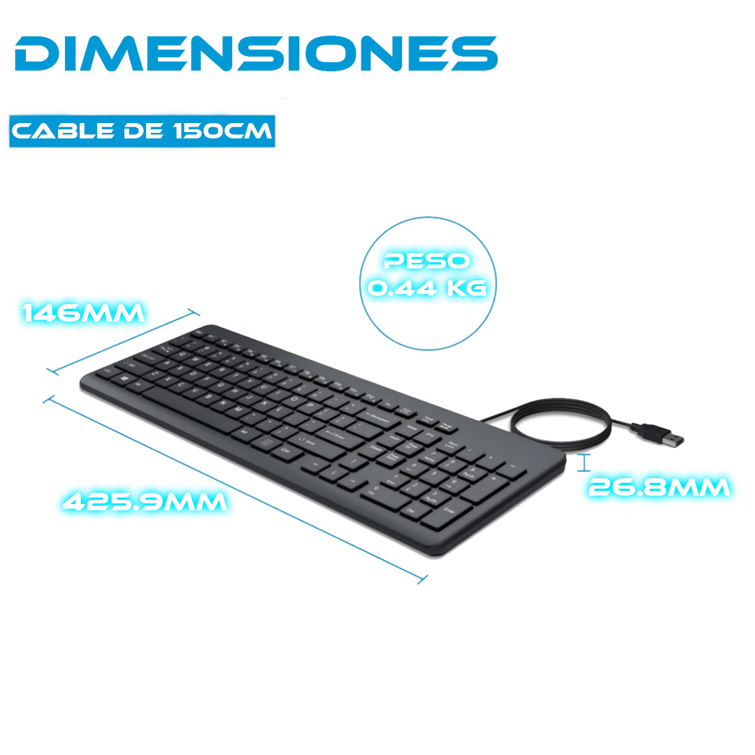 Foto 5 pulgar | Teclado Convencional Negro usb V101