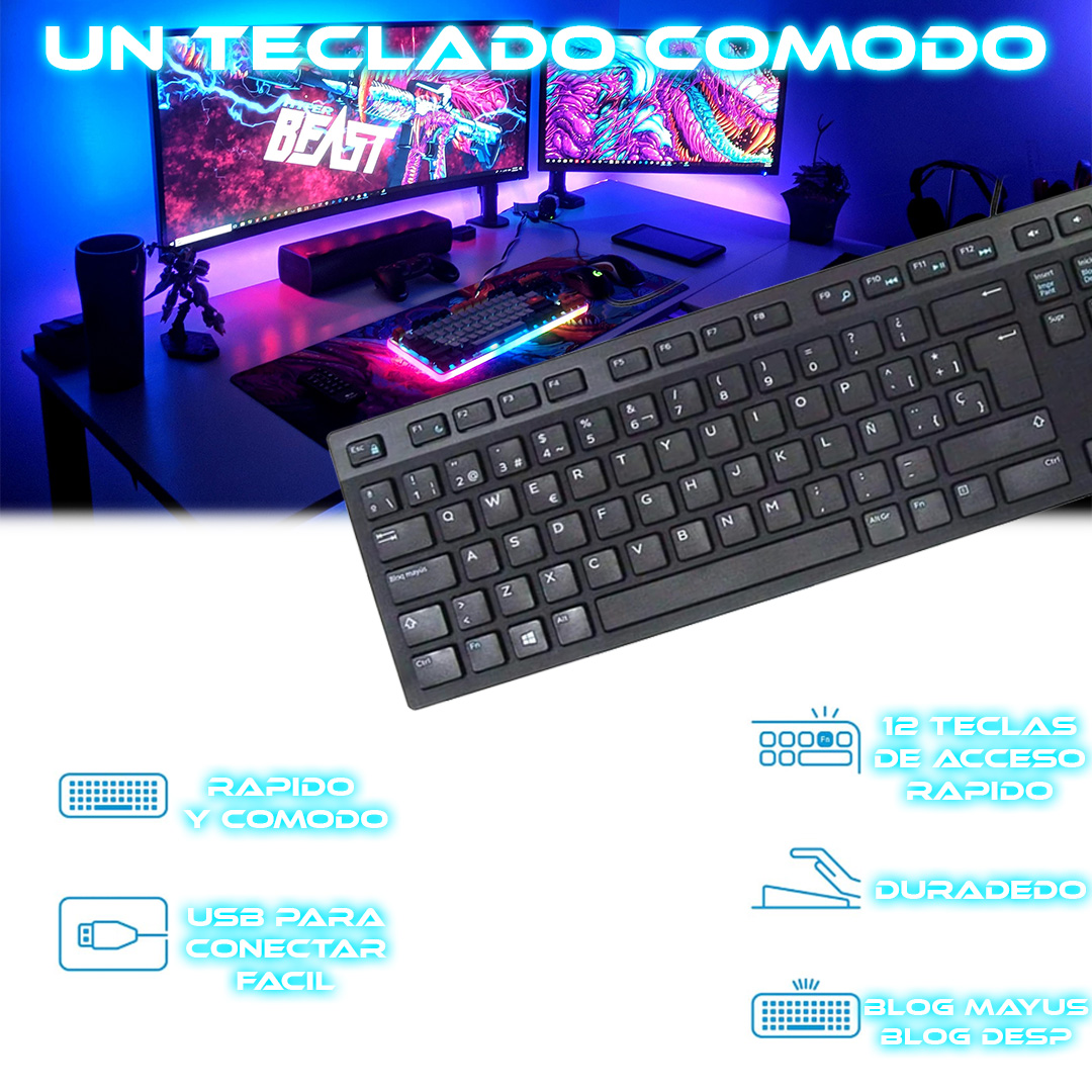 Foto 6 pulgar | Teclado Convencional Negro usb V101