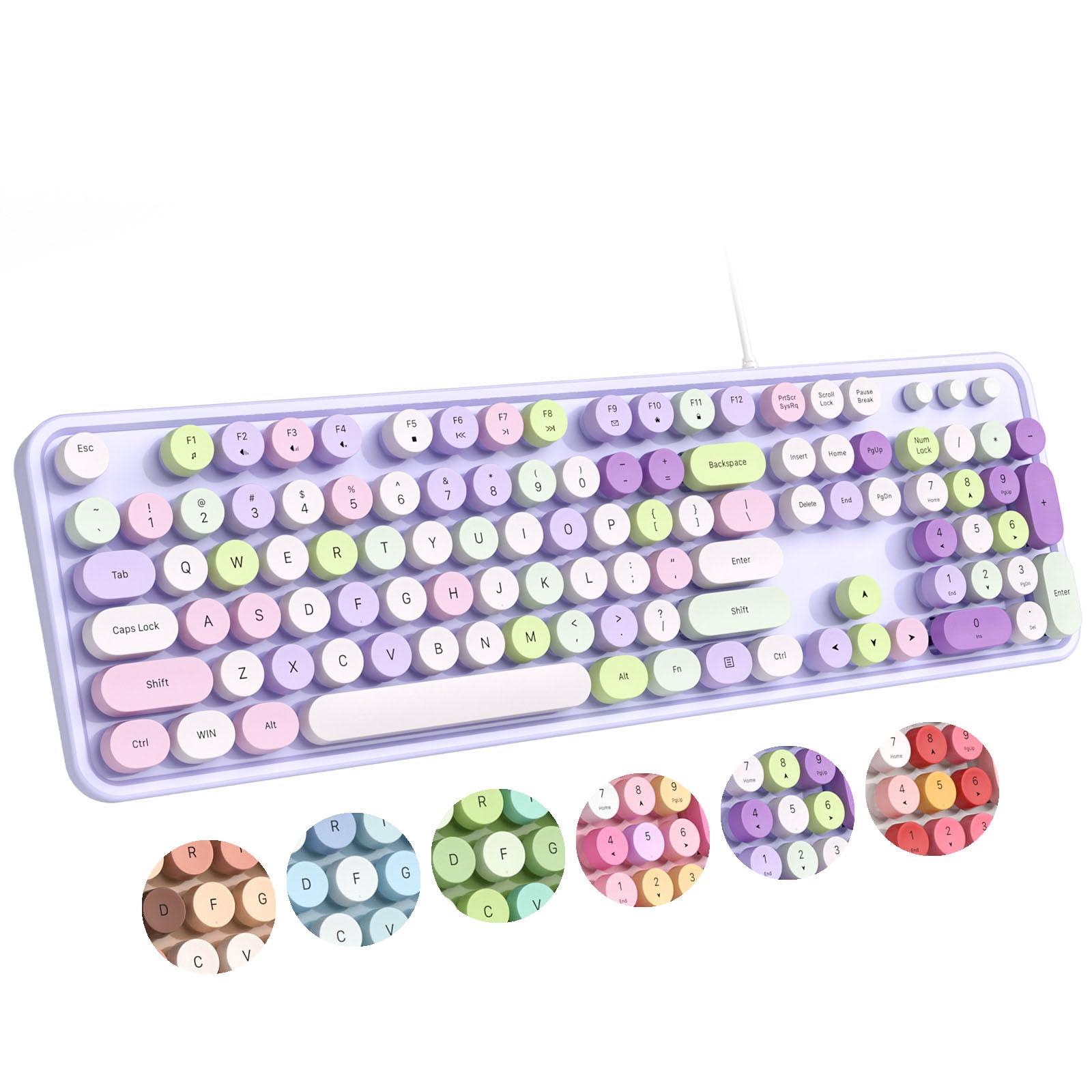 Foto 1 | Teclado con Cable Mofii Máquina de Escribir Retro de Tamaño Completo - Venta Internacional
