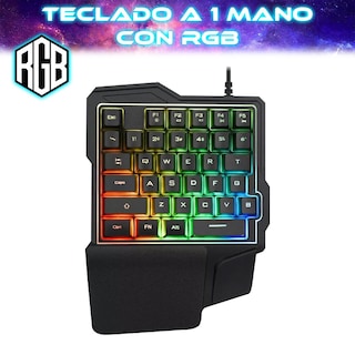 Foto 2 | Teclado Ergonómico A 1 Mano Rgb Store Cline