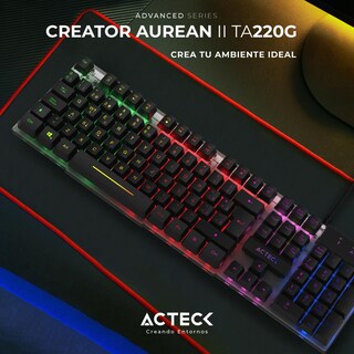 Foto 5 | Teclado Gamer Acteck Creator Aurean Ii Ta220g Alambrico Led Usb Negro Ac-939195