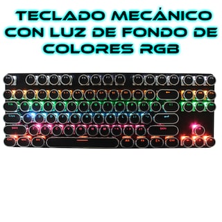 Foto 2 | Teclado Mecánico Negro Usb Con Luz Tipo Rgb Gamer