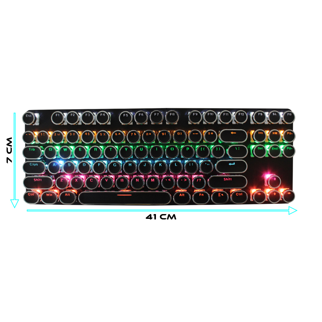 Foto 5 | Teclado Mecánico Negro Usb Con Luz Tipo Rgb Gamer