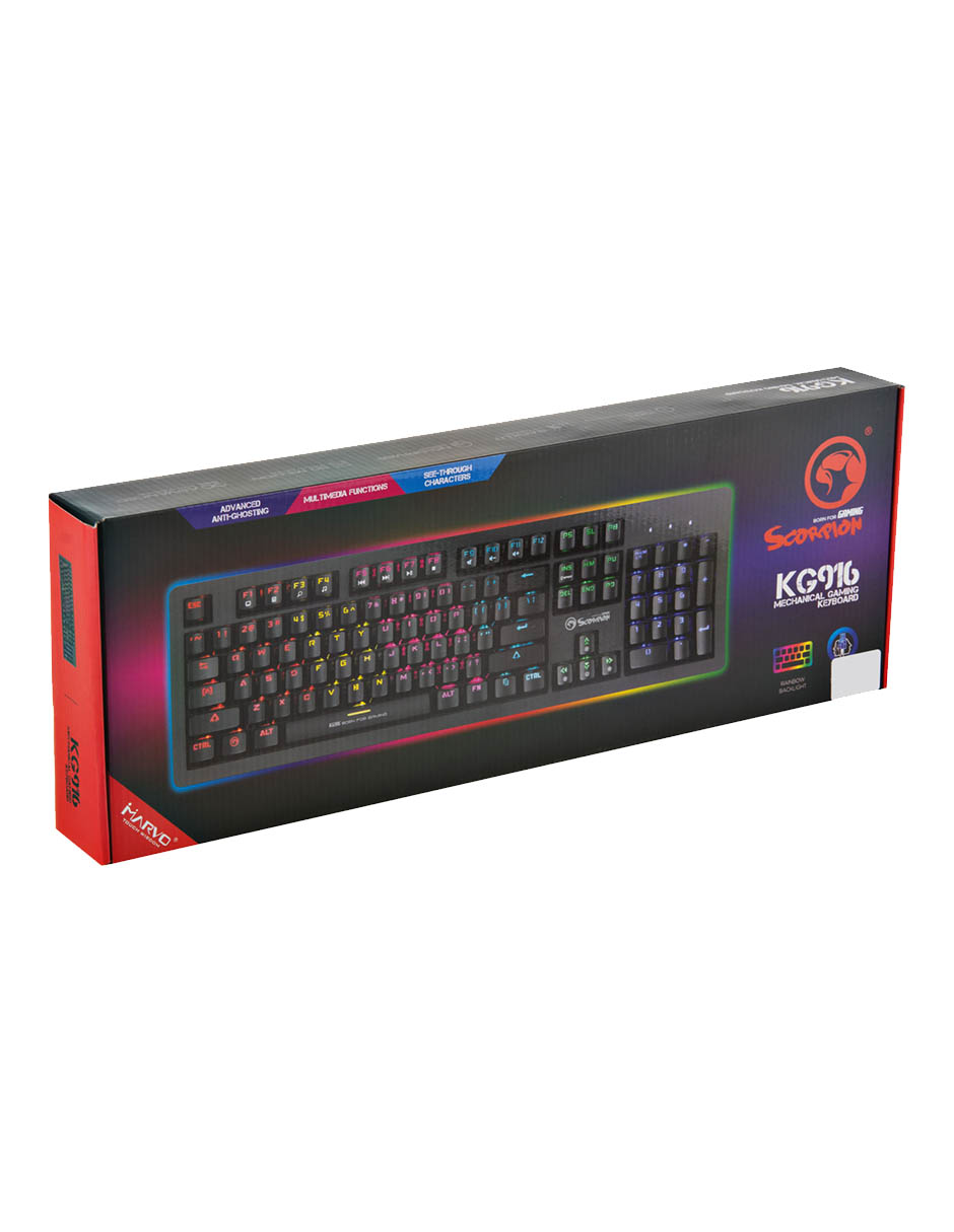 Foto 5 pulgar | Teclado Marvo Gaming Mecanico Rgb Kg916