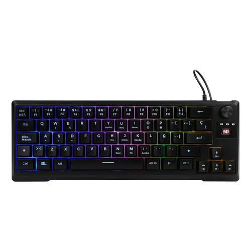 Foto 2 pulgar | Teclado Vorago Start The Game Kb-506 Multimedia Tkl Factor 65% Rgb Alámbrico Anti-ghosting Usb Color Negro