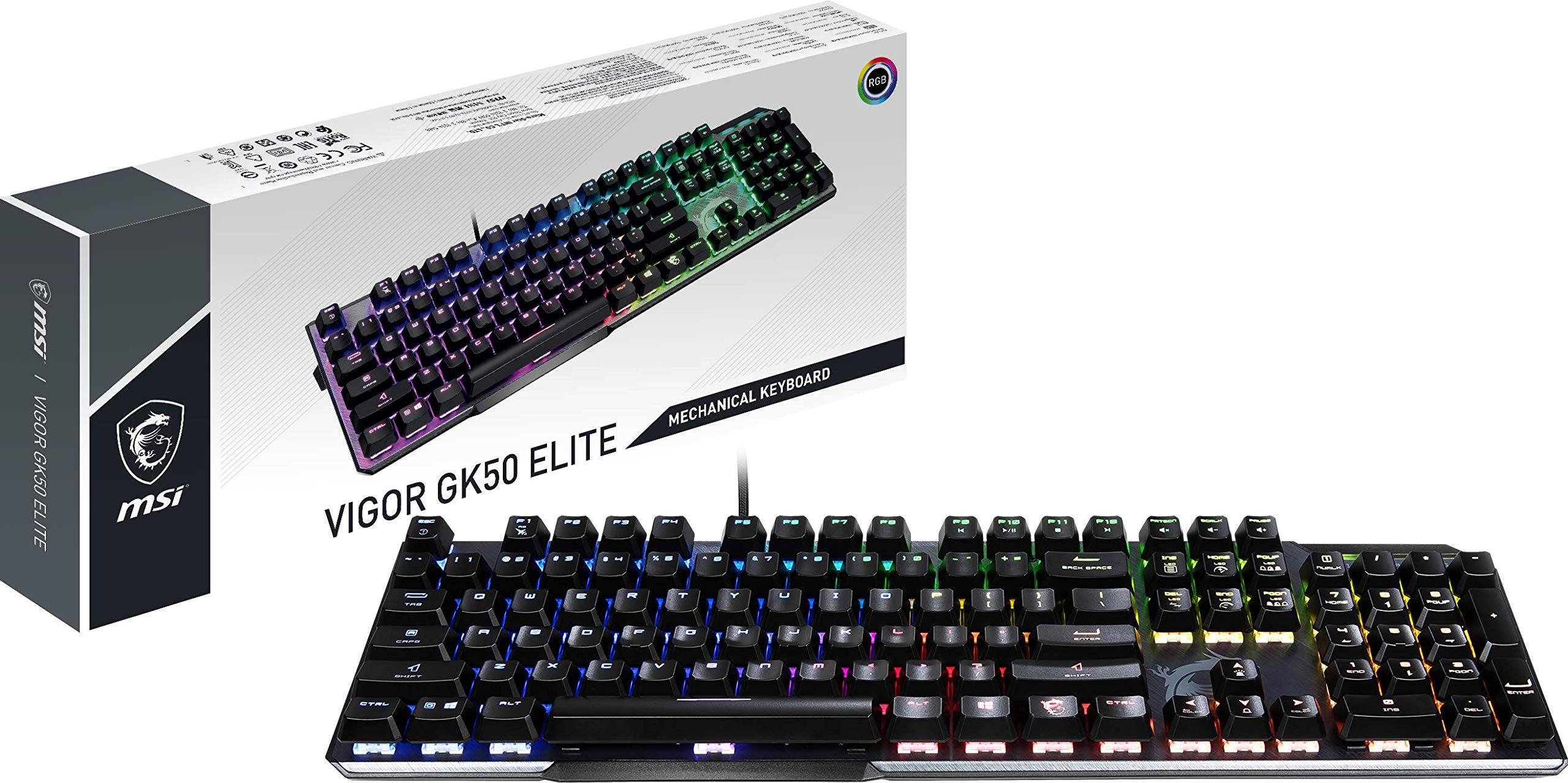 Teclado Mecánico Para Juegos Msi Vigor Gk50 Elite Ll Kailh Blue - Venta Internacional.