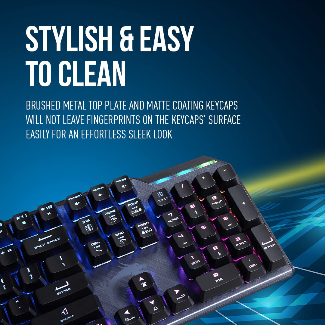 Foto 5 pulgar | Teclado Mecánico Para Juegos Msi Vigor Gk50 Elite Ll Kailh Blue - Venta Internacional.