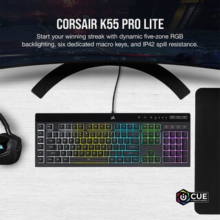 Foto 2 | Teclado Corsair K55 Pro Lite Rgb De Membrana Con Cable Para Juegos - Venta Internacional.