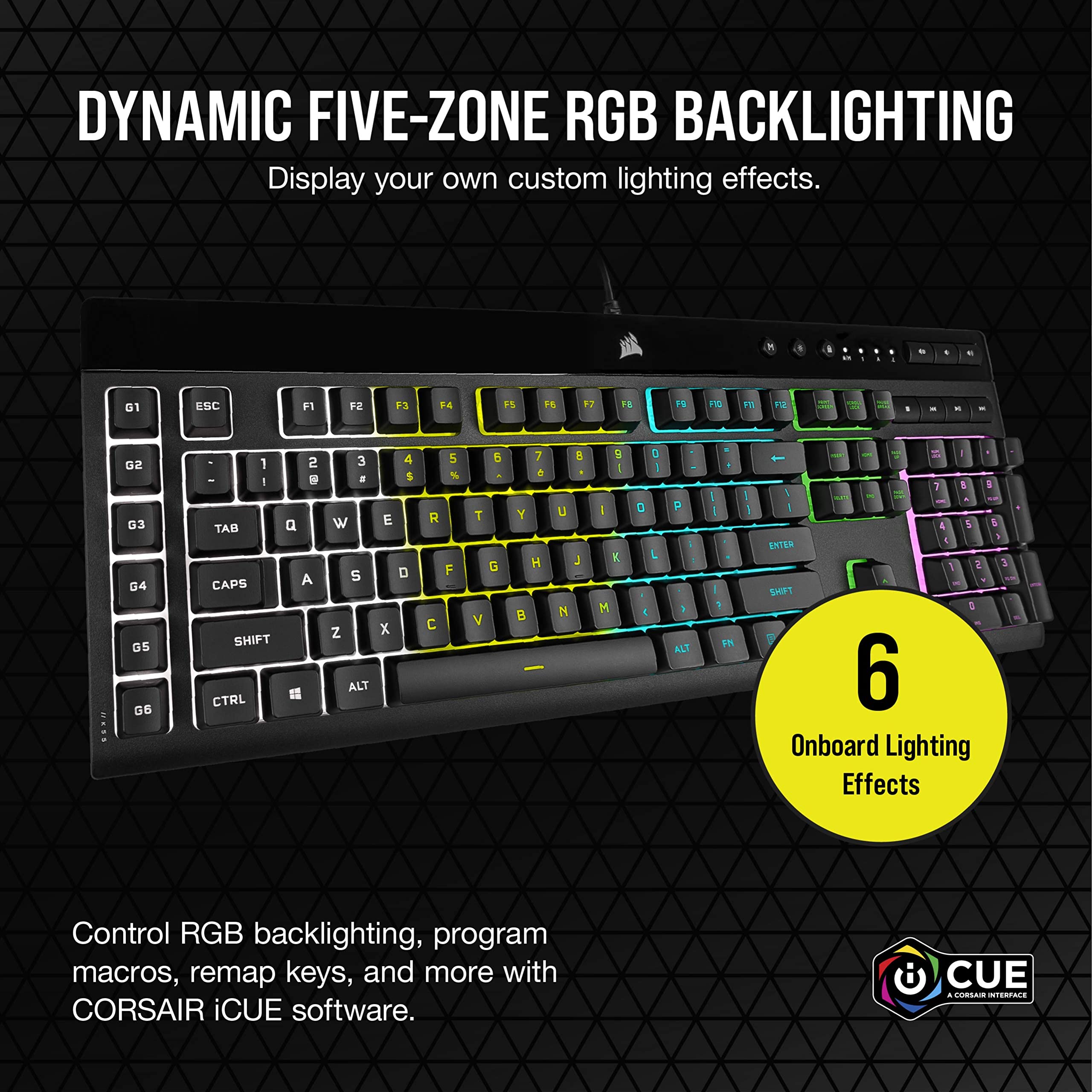 Foto 4 pulgar | Teclado Corsair K55 Pro Lite Rgb De Membrana Con Cable Para Juegos - Venta Internacional.