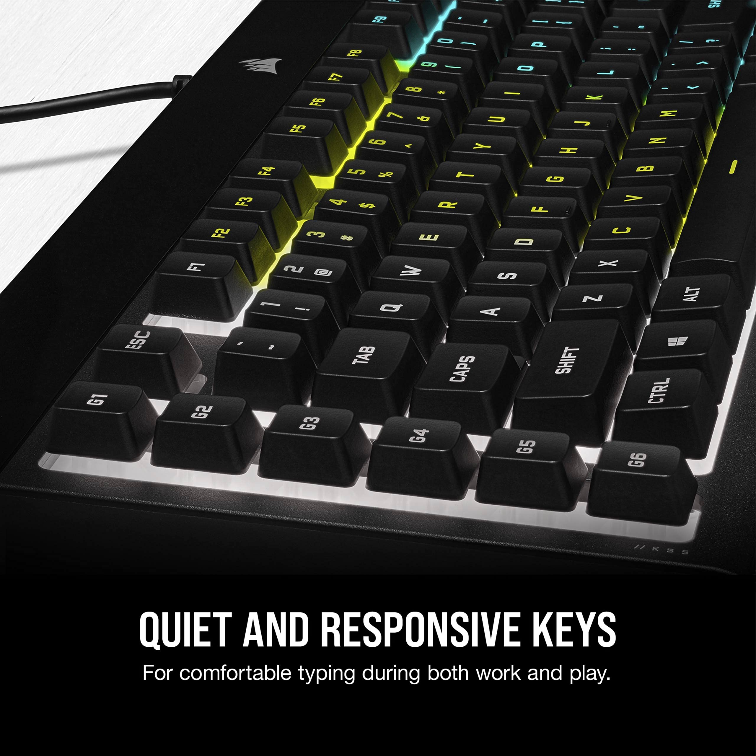 Foto 7 pulgar | Teclado Corsair K55 Pro Lite Rgb De Membrana Con Cable Para Juegos - Venta Internacional.