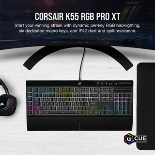 Foto 2 | Teclado Corsair K55 Rgb Pro Xt Qwerty Con Diseño Estadounidense, Color Negro - Venta Internacional.
