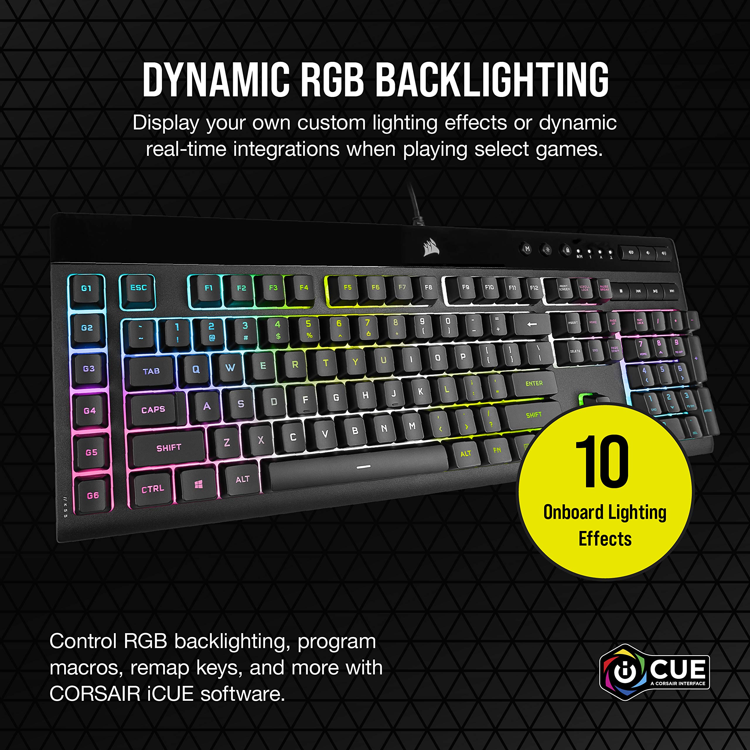 Foto 4 pulgar | Teclado Corsair K55 Rgb Pro Xt Qwerty Con Diseño Estadounidense, Color Negro - Venta Internacional.
