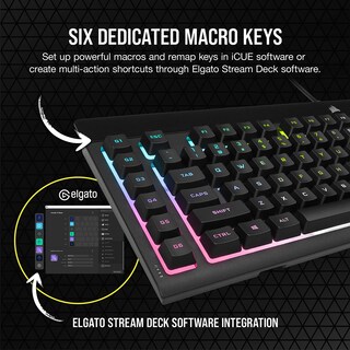 Foto 4 | Teclado Corsair K55 Rgb Pro Xt Qwerty Con Diseño Estadounidense, Color Negro - Venta Internacional.