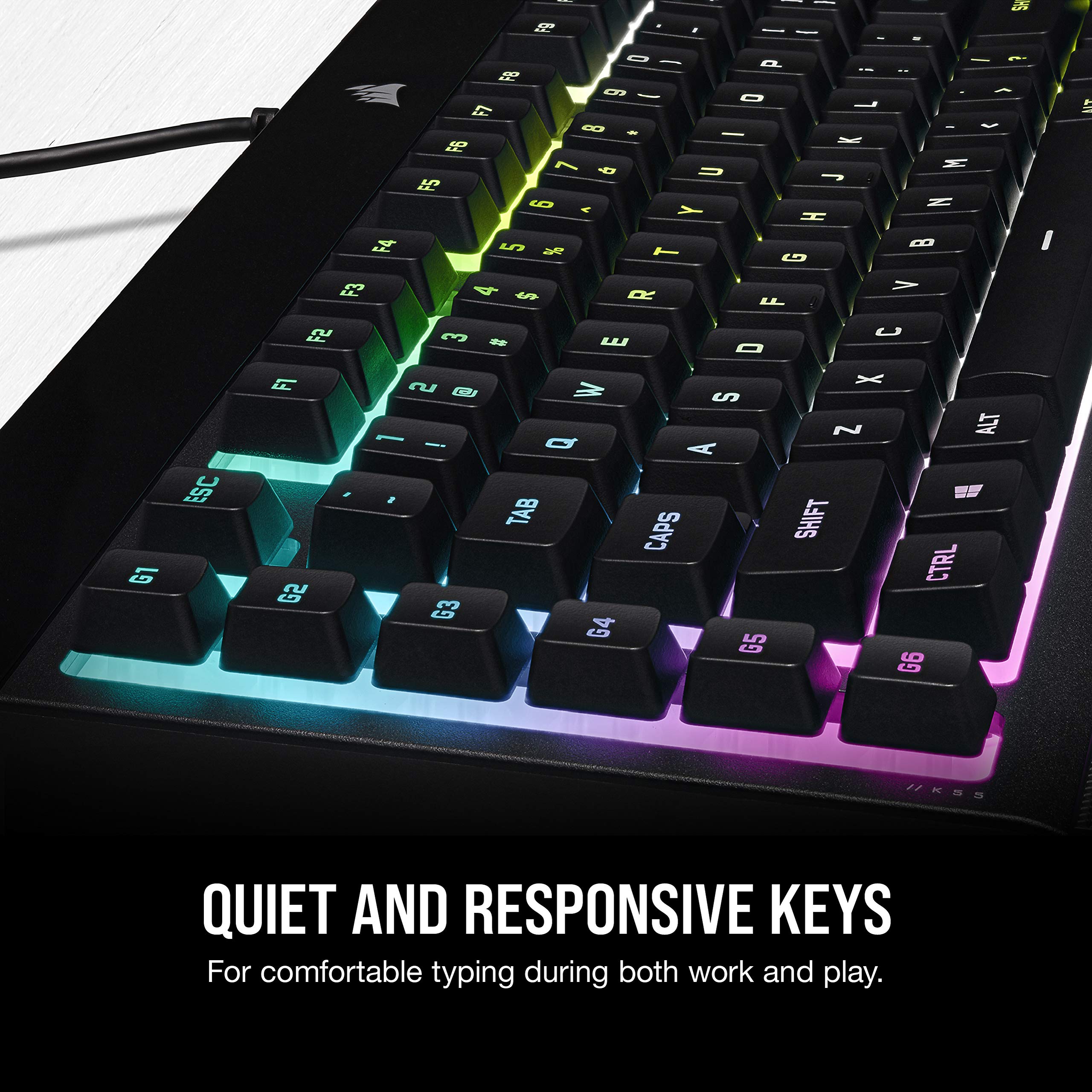 Foto 7 pulgar | Teclado Corsair K55 Rgb Pro Xt Qwerty Con Diseño Estadounidense, Color Negro - Venta Internacional.