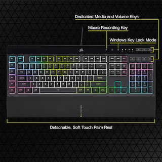 Foto 7 | Teclado Corsair K55 Rgb Pro Xt Qwerty Con Diseño Estadounidense, Color Negro - Venta Internacional.