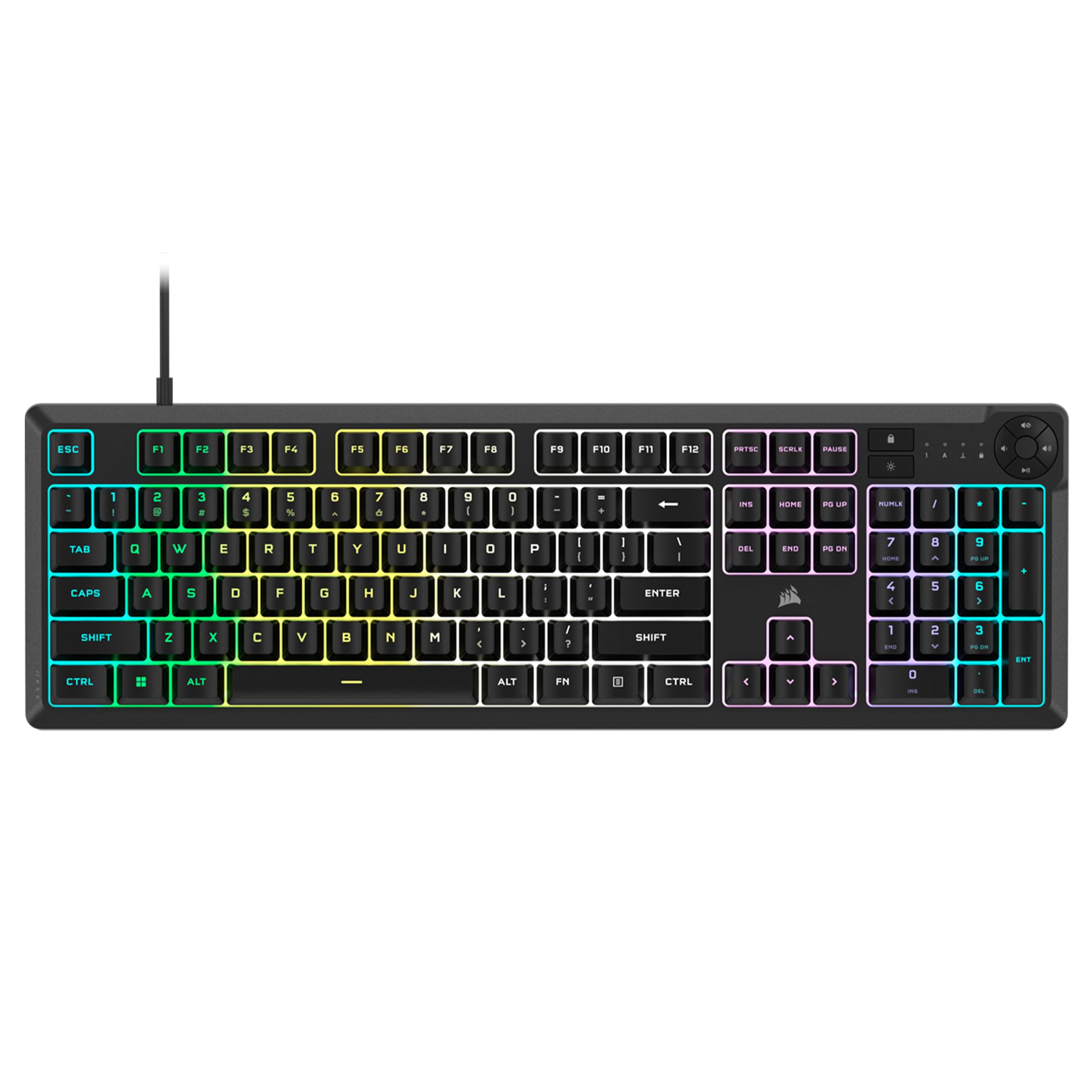 Teclado Gaming Corsair K55 Core Rgb Membrana Cableado Gris - Venta Internacional.