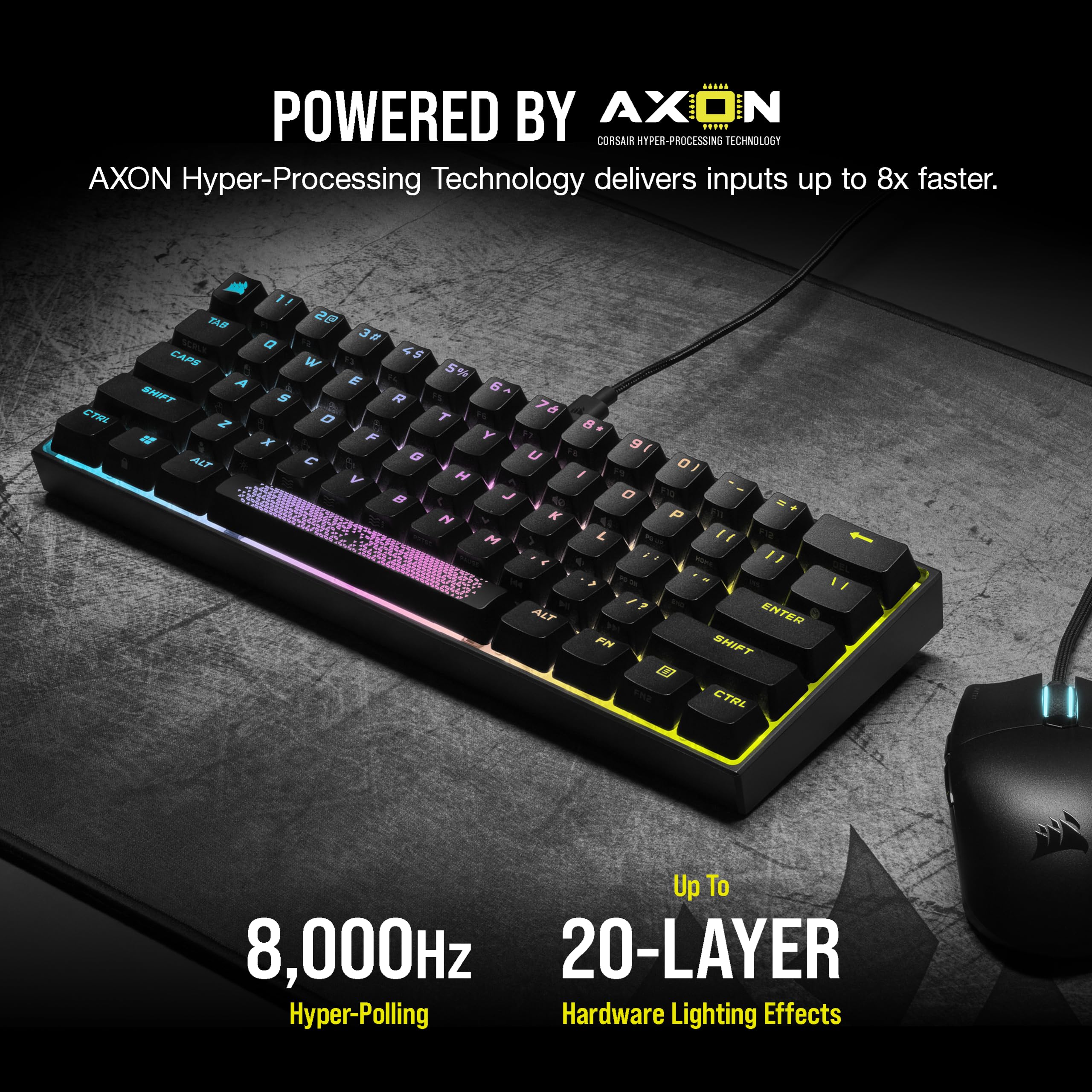 Foto 6 pulgar | Teclado Mecánico Para Juegos Corsair K65 Rgb Mini 60% Negro - Venta Internacional.