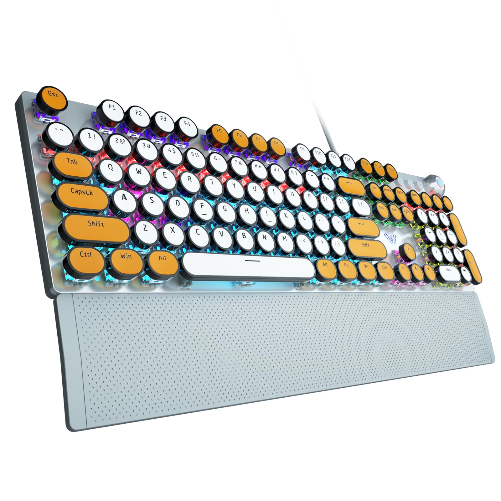 Foto 2 pulgar | Teclado Mecánico Aula F2088 Estilo Máquina De Escribir Con Retroiluminación - Venta Internacional.