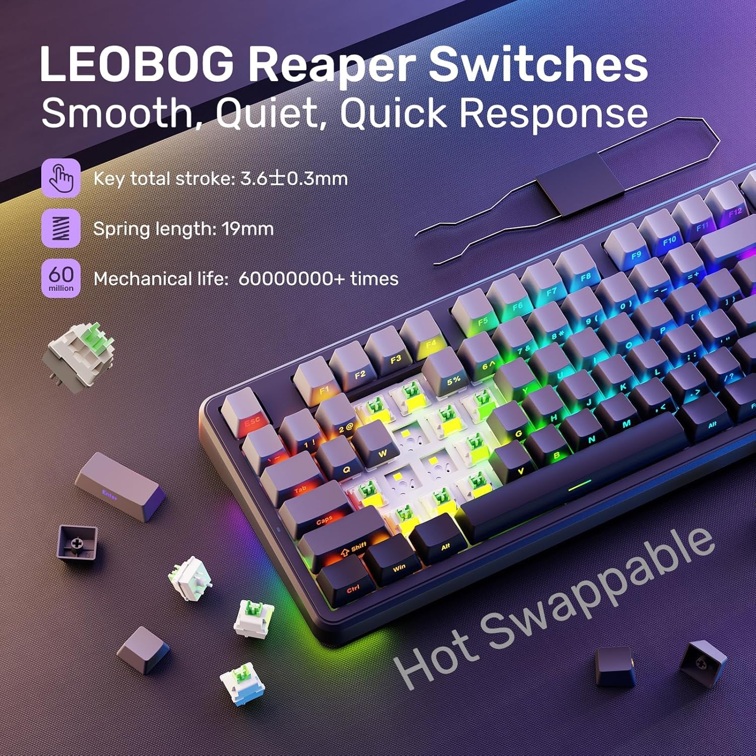 Foto 6 pulgar | Teclado Aula F87 Pro Trimodo Bluetooth/2,4 Ghz/usb-c Rgb - Venta Internacional.
