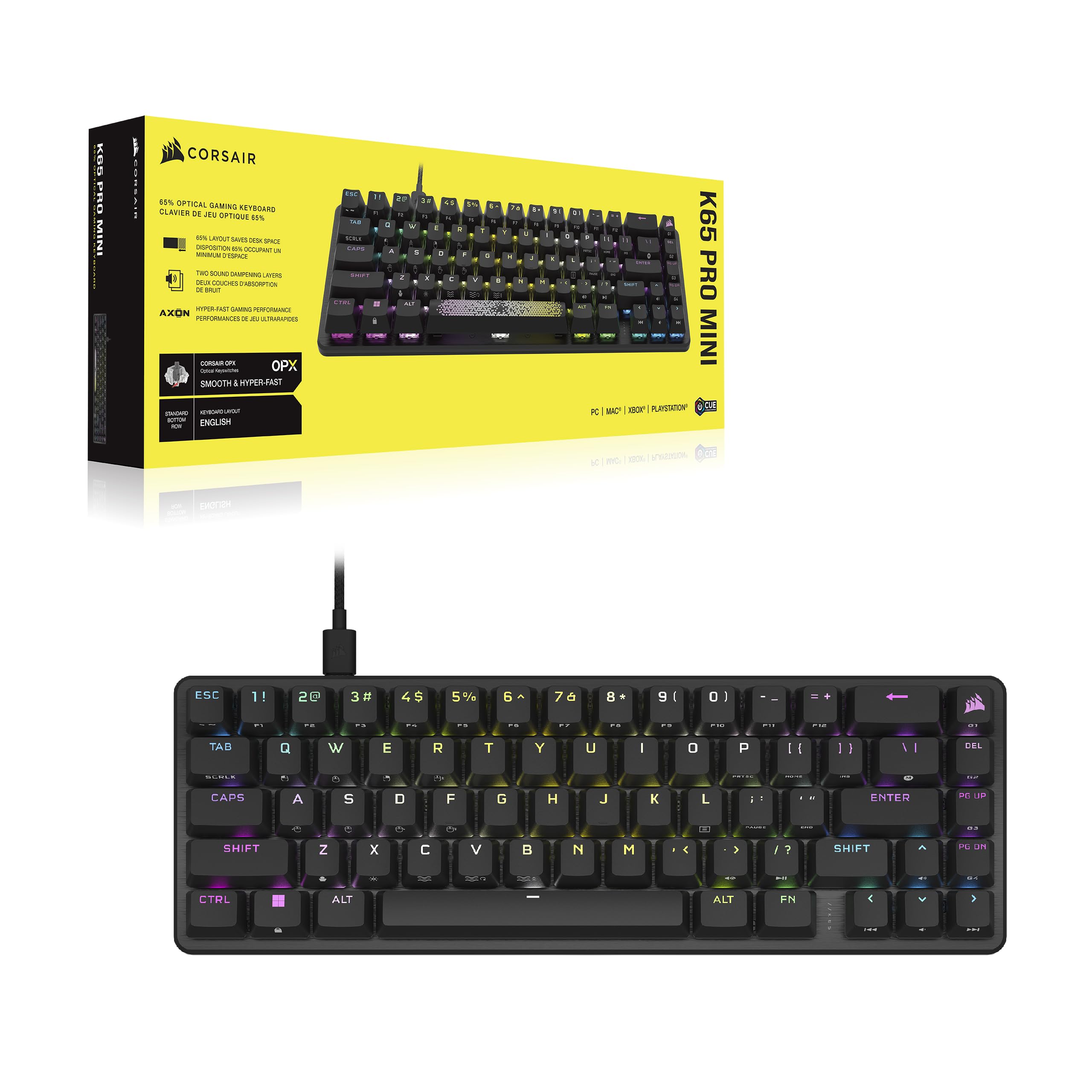 Foto 8 pulgar | Teclado Para Juegos Corsair K65 Pro Mini Rgb 65% Opx Switches - Venta Internacional.