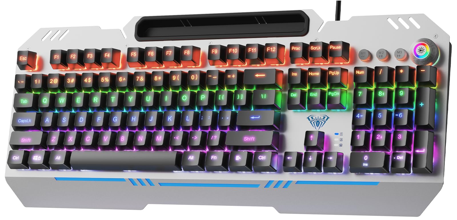 Teclado Mecánico Aula T102m, 104 Teclas, Intercambiables En Caliente, Rojo - Venta Internacional.