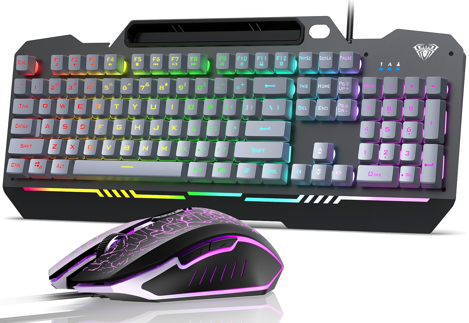 Foto 2 pulgar | Combo De Teclado Y Ratón Aula Gaming De 104 Teclas Con Retroiluminación Rgb - Venta Internacional.