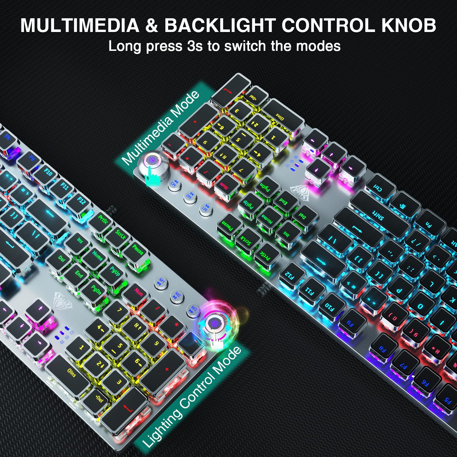 Foto 5 pulgar | Teclado Mecánico Para Juegos Aula F2088 Con Interruptores Táctiles Marrones - Venta Internacional.