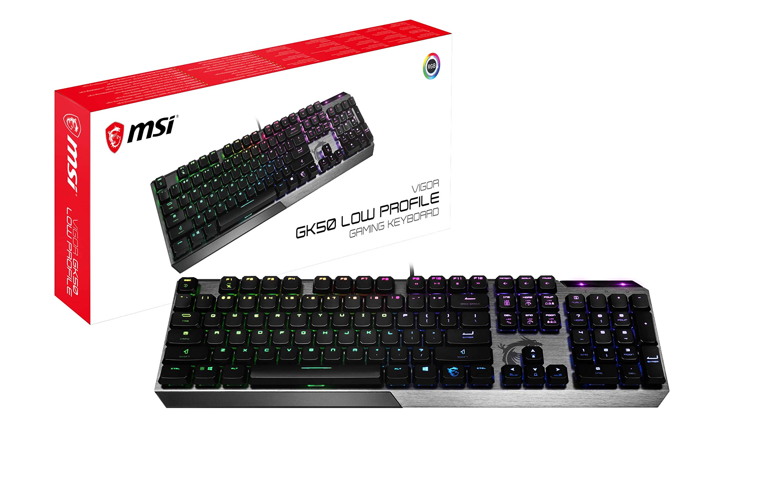 Foto 2 pulgar | Teclado Gaming Msi Vigor Gk50 Rgb Mechanical De Perfil Bajo - Venta Internacional.