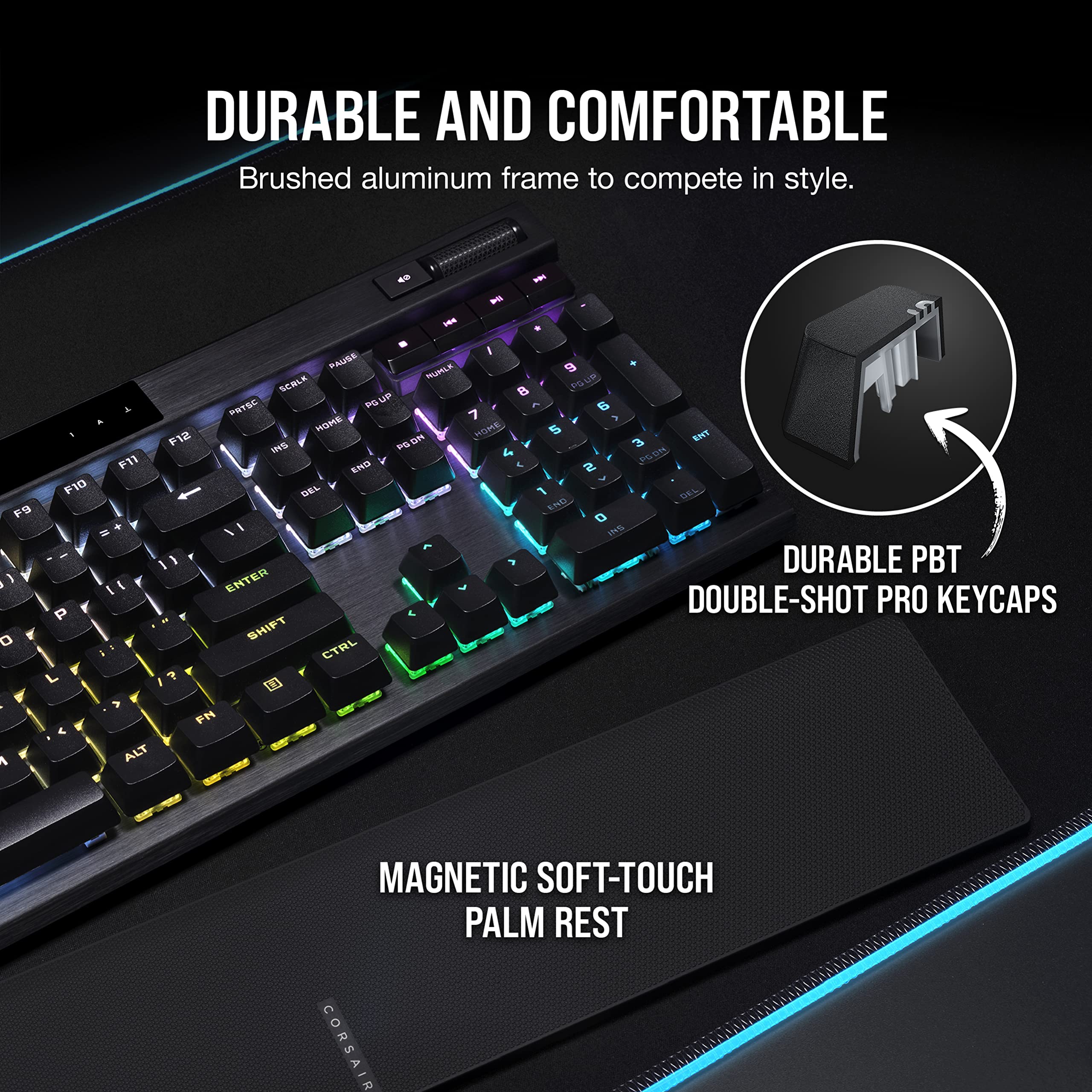 Foto 4 pulgar | Teclado Corsair K70 Rgb Pro Cableado Mecánico Qwerty Negro - Venta Internacional.