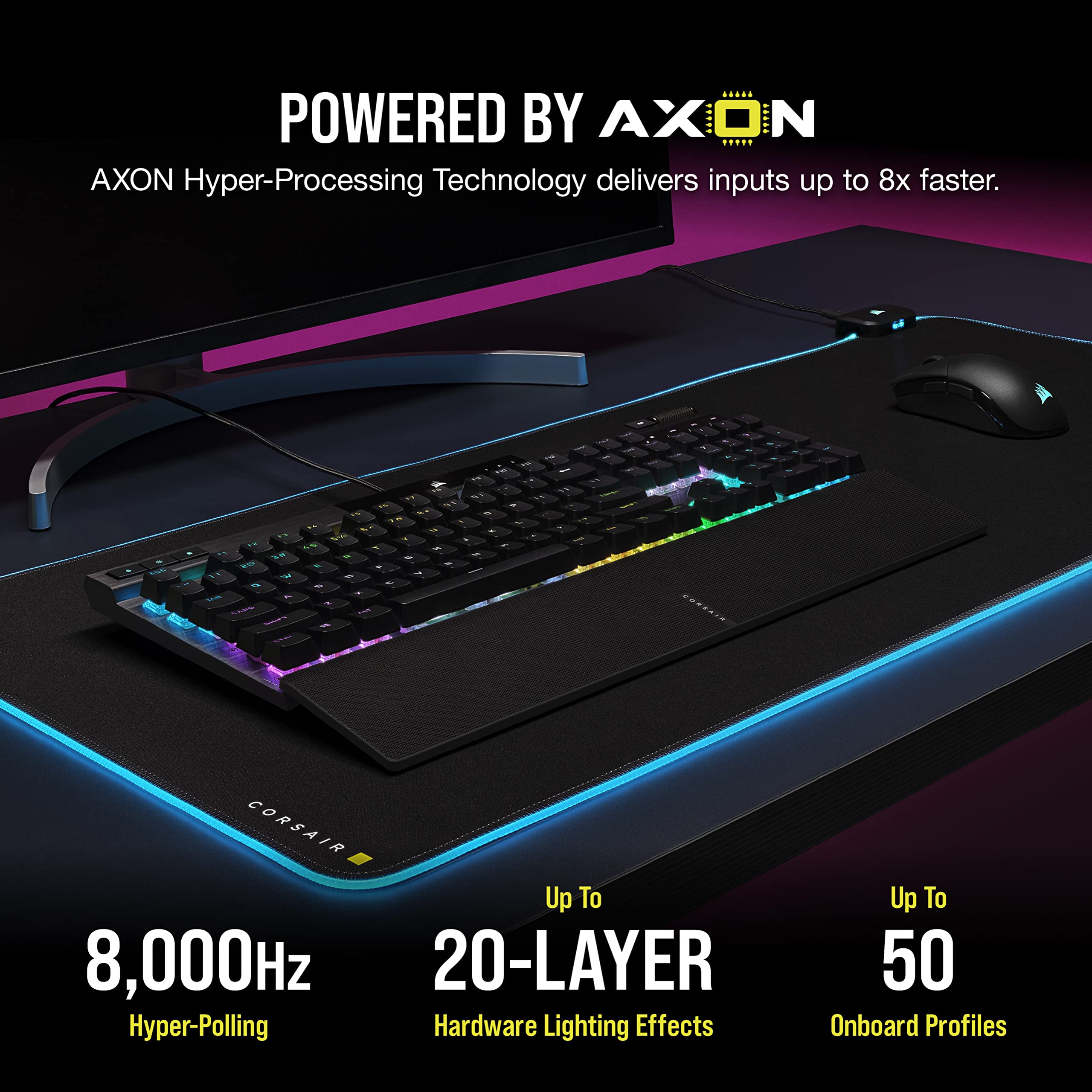 Foto 4 | Teclado Corsair K70 Rgb Pro Cableado Mecánico Qwerty Negro - Venta Internacional.