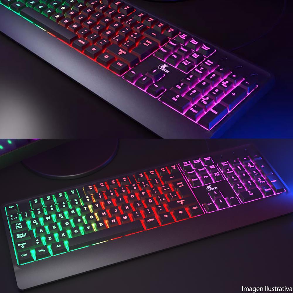 Foto 6 pulgar | Teclado Gamer Xtech Chevalier Rgb Usb Español Negro Xtk-505s