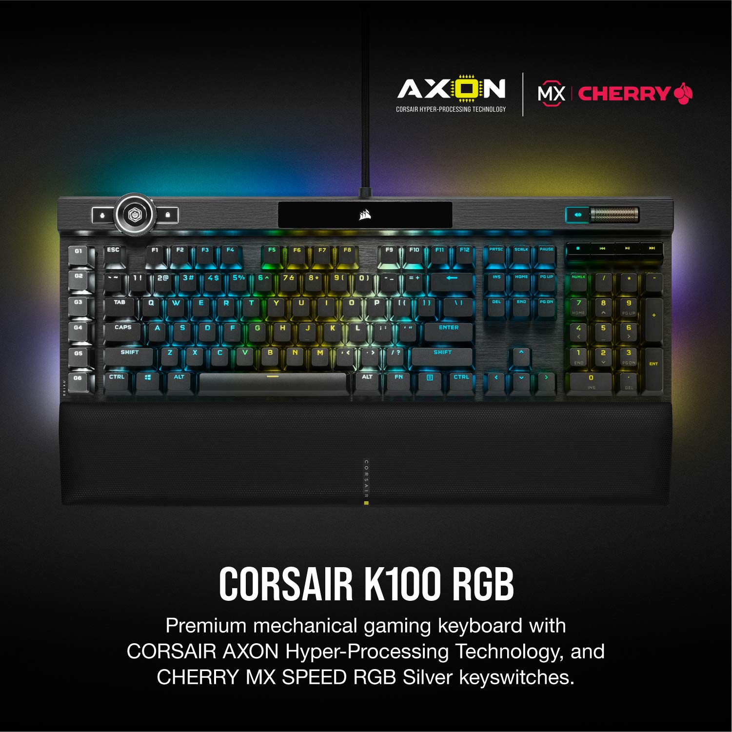 Foto 3 pulgar | Teclado Mecánico para Juegos Corsair K100 RGB con Interruptores Plateados - Venta Internacional