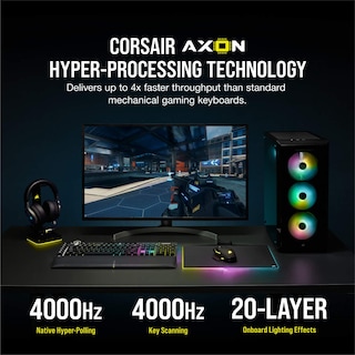 Foto 3 | Teclado Mecánico para Juegos Corsair K100 RGB con Interruptores Plateados - Venta Internacional