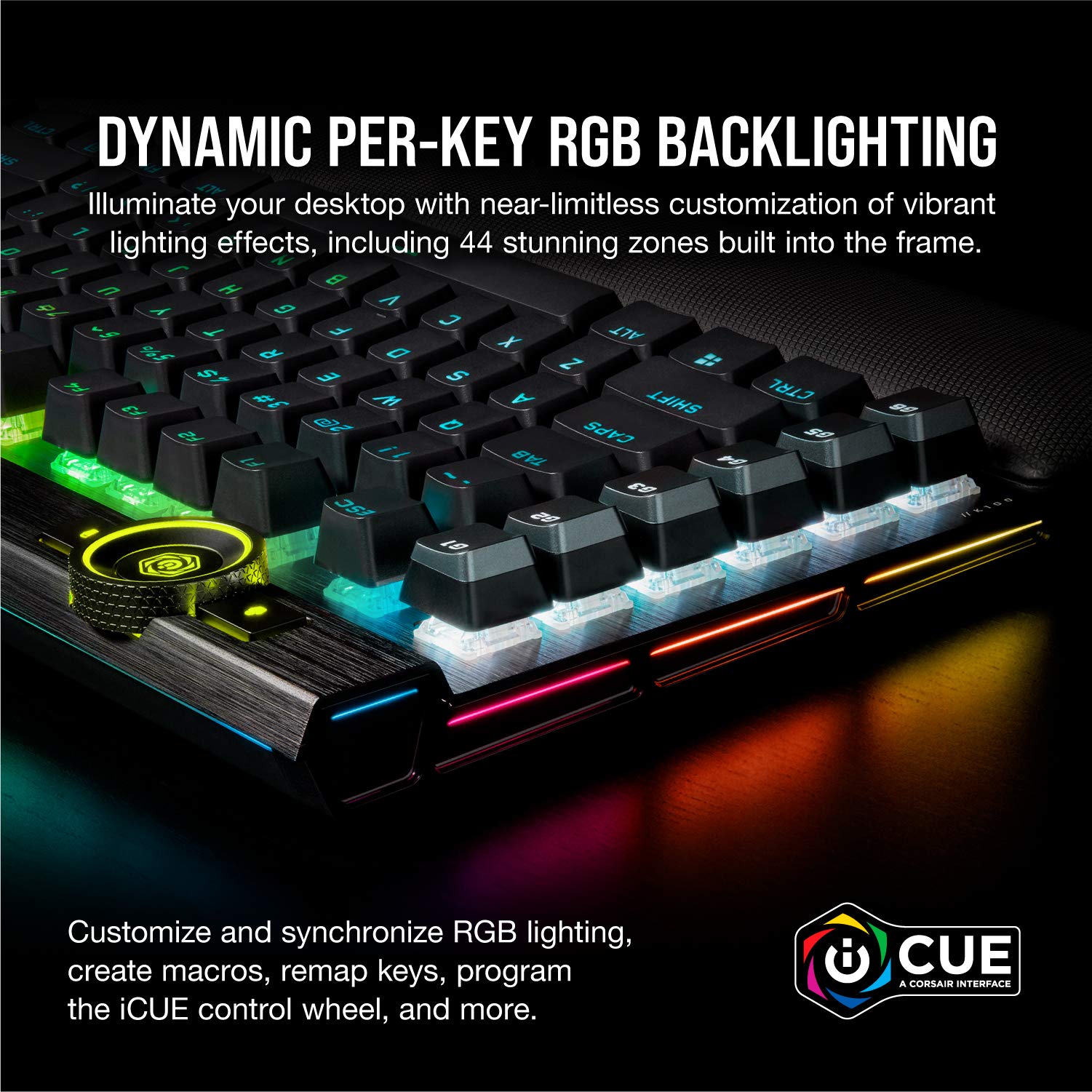 Foto 6 pulgar | Teclado Mecánico para Juegos Corsair K100 RGB con Interruptores Plateados - Venta Internacional