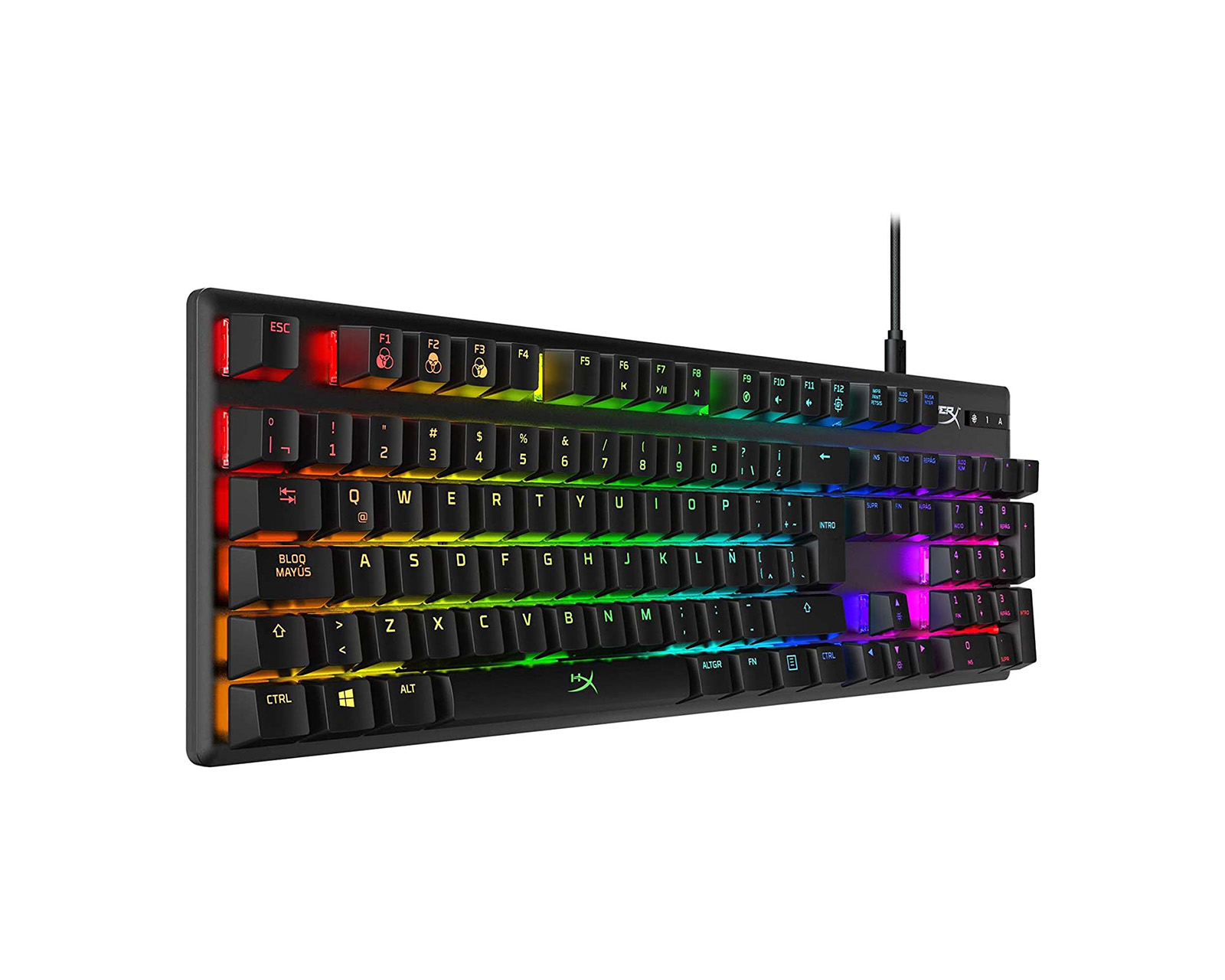 Teclado Gamer Hyperx Alloy Origins Rgb, Teclado Mecánico, Hyperx Red Switch, Alámbrico