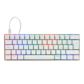 Foto 1 | Teclado Gamer Game Factor Kbg560 Rgb, Teclado Mecánico, Switch Red, Alámbrico, Blanco (español)